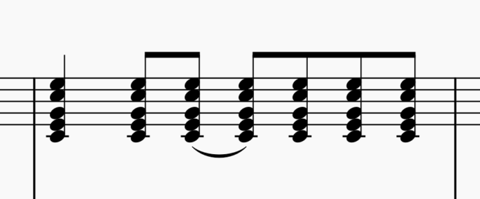 ピアノのリズム例