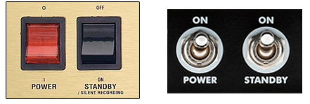 電源スイッチとスタンバイスイッチ